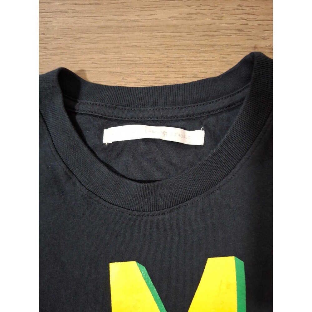 Vintage Y2K Marithe + Francois Girbaud Logo Print T-shirt Men's Large Black Neon - Picture 3 of 8